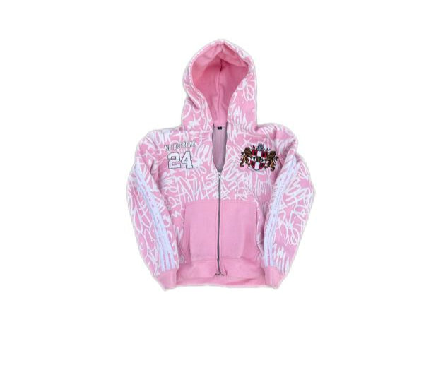 Pink Graffiti Zip Up