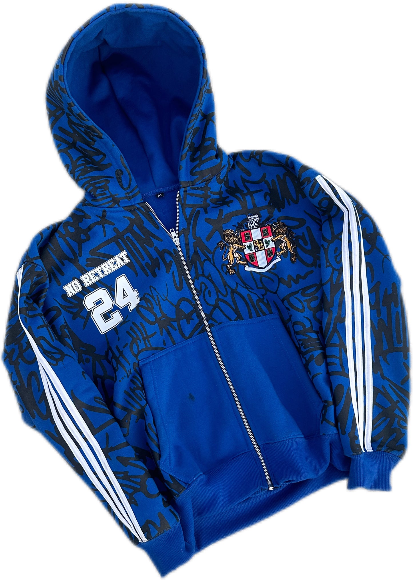 Blue Graffiti Zip Up