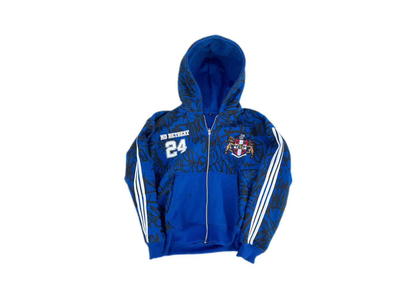 Blue Graffiti Zip Up