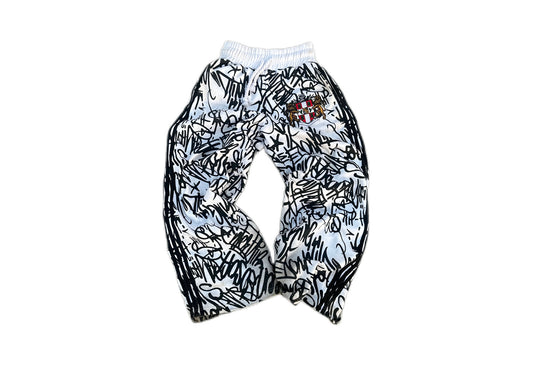 White Graffiti Sweats